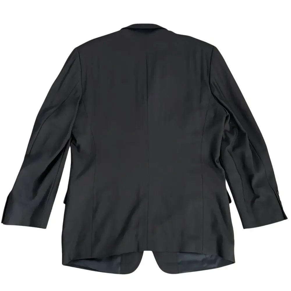 Joseph‎ & Feiss Mens Black 100% Classic Worsted Wool Blazer/Sports Coat Size 44R